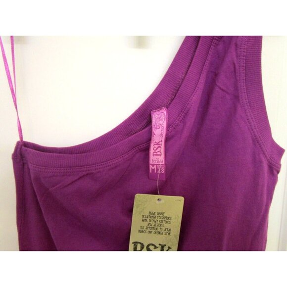 BSK Casual Connection by Bershka Women One Shoulder Top - Med. Cotton Purple NWT - Picture 9 of 16
